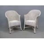 TWO VINTAGE LLOYD LOOM ARMCHAIRS (2).