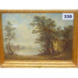 20th.C. FRENCH SCHOOL. A BARBIZON RIVER LANDSCAPE. OIL ON PANEL. BEARS SIGNATURE AND INSCRIBED