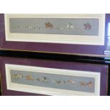 AFTER CECIL ALDIN. A PAIR OF VINTAGE COLOUR PRINTS OF SPORTING SUBJECTS. 16 x 66.5cms (2).