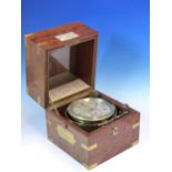 A YEW WOOD CASED FRODSHAM AND KEEN MARINE CHRONOMETER RETAILED BY J SEWILL, LIVERPOOL, THE