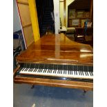 A 19th.C. WALNUT CASED GRAND PIANO, BY ROBERT WORNUM AND SONS.