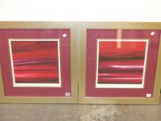 JONATHAN SHAW (CONTEMPORARY SCHOOL). ARR. MAGENTA SKIES I AND II. TWO PENCIL SIGNED LIMITED EDITION