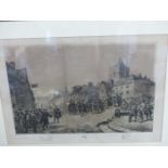 AFTER CHARLES CATTERMOLE (1832-1900). THREE ANTIQUE PRINTS DEPICTING HISTORIC GATHERINGS, EACH