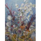 MARGARET SEATON (1917-2003). ARR. AUTUMN FLOWERS. OIL ON CANVAS, SIGNED. 62 x 51cms.