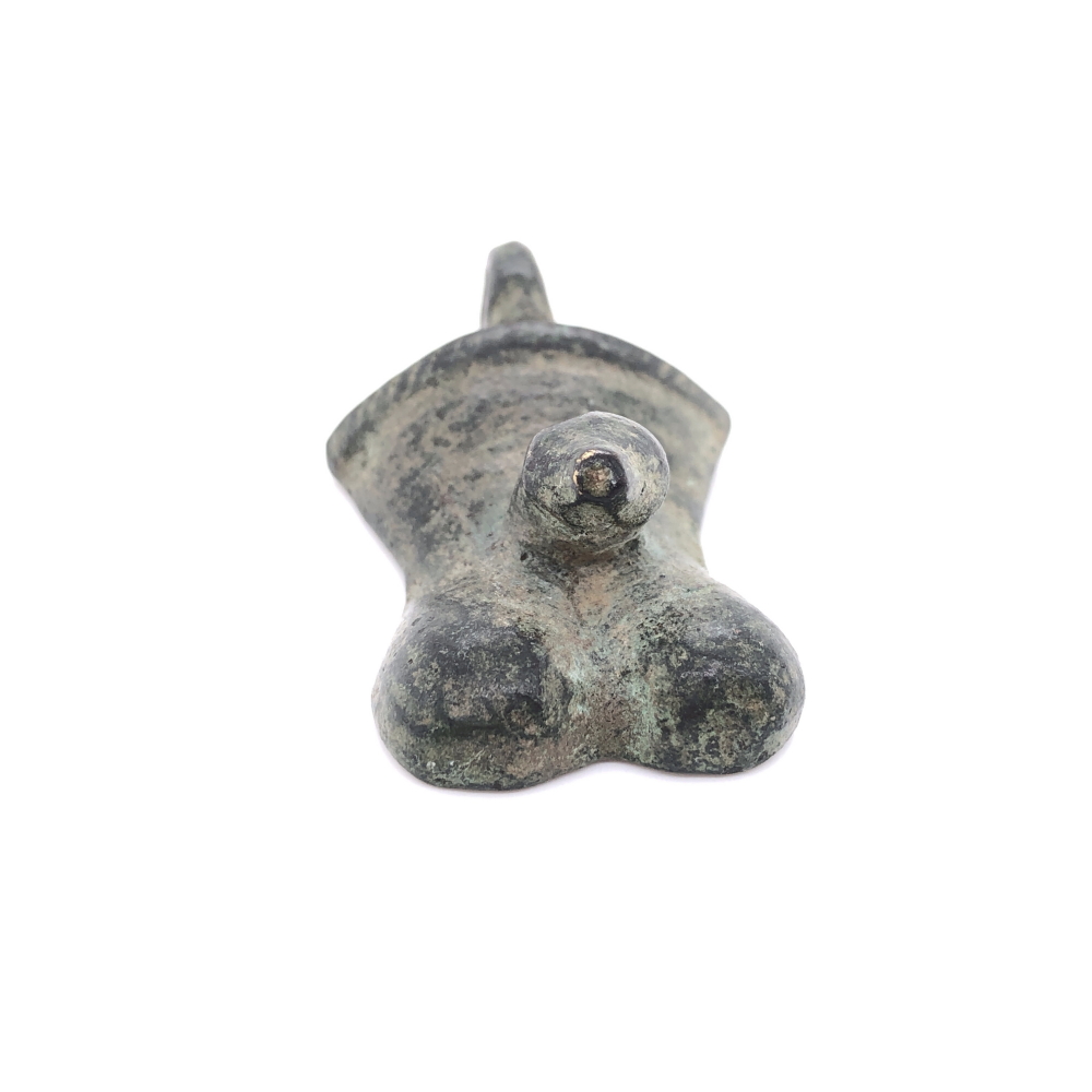 A ROMAN BRONZE PHALLIC PENDANT. H 4cms. - Image 2 of 8