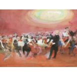 FRANK ARCHER (1912-1985). ARR. 'THE ORCHESTRA'. WATERCOLOUR, SIGNED. 31.5 x 44.5cms.