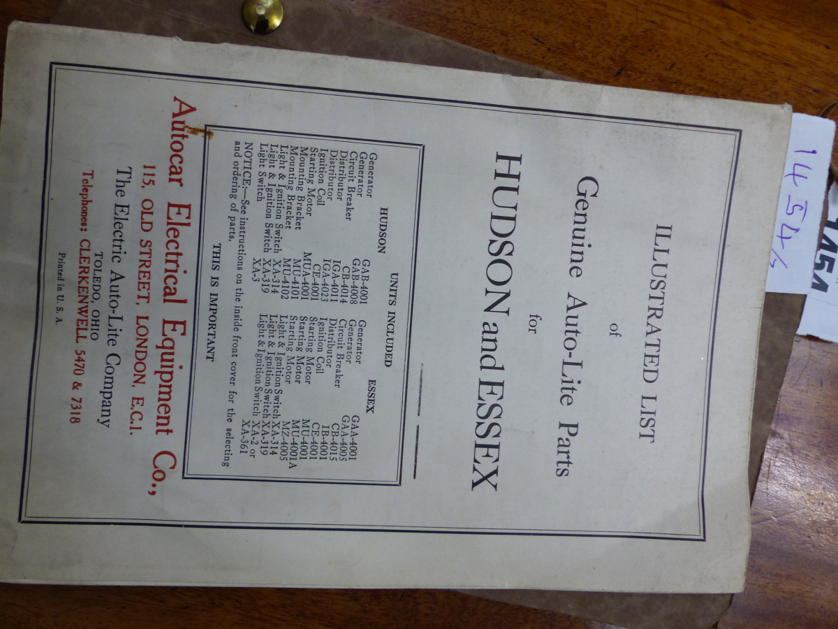 A RARE CLYNO CARS SPARE PARTS CATALOGUE, A HUDSON SUPER SIX PARTS LIST, AUSTIN AND BMC BROCHURES, - Image 5 of 7