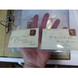"PENNY RED" COVERS, 1841-1842. ALL WITH BLACK MALTESE CROSS CANCELATIONS AND ORIGINAL LETTERS (7).