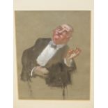 SIR ROBERT PONSONBY-STAPLES (1853-1943). 'THE CONVIVIAL HOST'. WATERCOLOUR, 22 x 16cms.