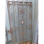 THREE WROUGHT IRON GATES (3).