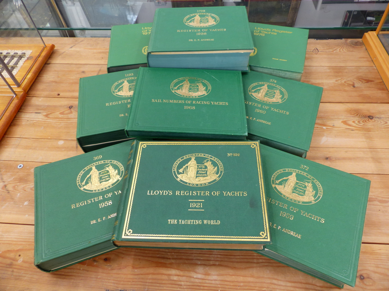 APPROXIMATELY EIGHTY FIVE VOLUMES OF LLOYDS REGISTERS OF YACHTS FROM 1883-1980 TOGETHER WITH ABOUT