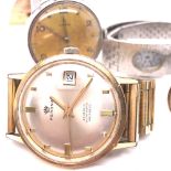 A VINTAGE OMEGA WATCH, MID 20th CENTURY, STAINLESS STEEL CASE, SUB SECOND DIAL TOGETHER WITH A