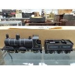 A CHOWBENT CASTINGS 'O' GAUGE LOCOMOTIVE AND TENDER LANCASHIRE AND YORKSHIRE RAILWAY 0-6-0 NO. 1300,