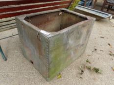 TWO LARGE GALVANISED WATER TANKS.