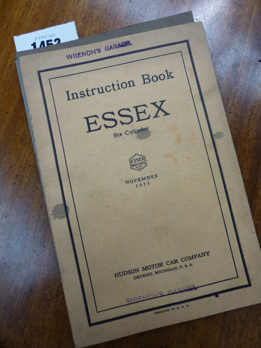 A HUDSON SUPERSIX PARTS LIST, AND ESSEX SIX CYL. INSTRUCTION BOOK, A HUDSON AND ESSEX PRICES FOR - Image 12 of 16