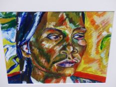 CONTEMPORARY SCHOOL. PORTRAIT OF A MAN. SIGNED INDISTINCTLY, GOUACHE. 39 x 50cms.