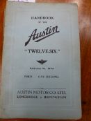 A HUDSON SUPERSIX PARTS LIST, AND ESSEX SIX CYL. INSTRUCTION BOOK, A HUDSON AND ESSEX PRICES FOR