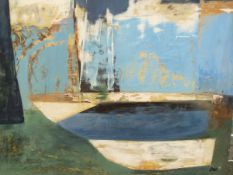 DIANA KINGSLEY (1949-2017). ARR. REFLECTIONS. INITIALLED, OIL ON BOARD, INSCRIBED LABEL VERSO. 34