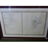 MID 19th.C. SCHOOL. A PLAN OF THE POSITIONS OF THE ALLIED SQUADRONS OF GREAT BRITAIN, AUSTRIA AND