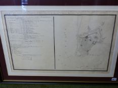 MID 19th.C. SCHOOL. A PLAN OF THE POSITIONS OF THE ALLIED SQUADRONS OF GREAT BRITAIN, AUSTRIA AND