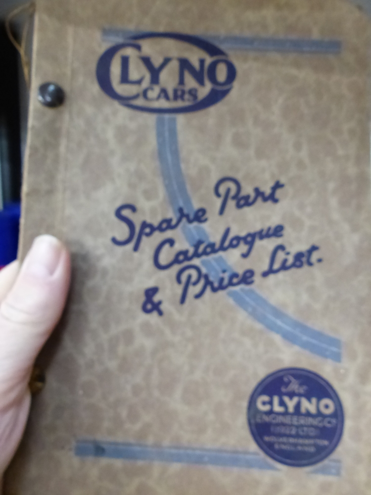 A RARE CLYNO CARS SPARE PARTS CATALOGUE, A HUDSON SUPER SIX PARTS LIST, AUSTIN AND BMC BROCHURES,