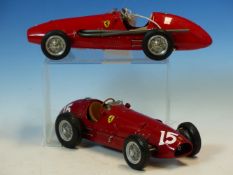 A CMC SCALE MODEL OF A 1950s FERRARI 500. W 22cms. TOGETHER WITH A 2006 EXOTO MOTORBOX 1:18 SCALE