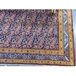 AN ANTIQUE PERSIAN COUNTRY HOUSE GALLERY CARPET. 460 x 217cms.