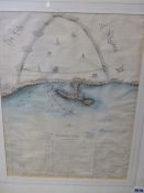 B HAYTER. A 19th.C. MARINE/FORTIFICATION PLAN OF THE CITY OF ALGIERS AND RELEVANT REFERENCE