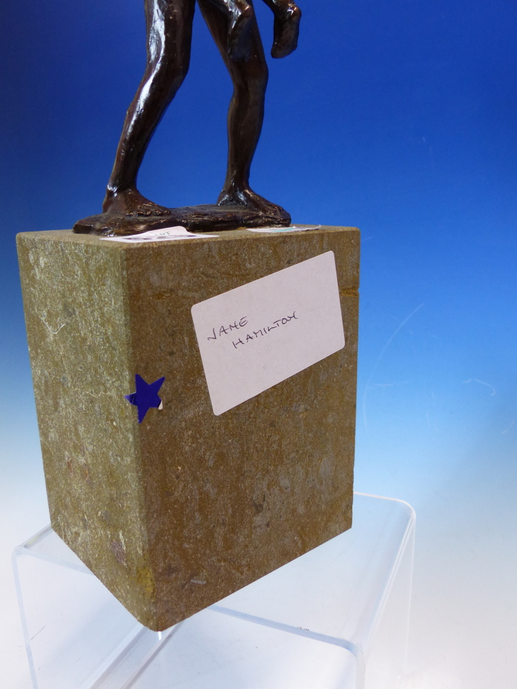 JANE HAMILTON (b. 1950). ARR. TWO BOYS. SIGNED LIMITED EDITION BRONZE, 10/10, MOUNTED ON STONE - Image 5 of 8