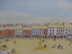 S.J. MATTISON (20th/21st.C). ARR. TWO HISTORIC VIEWS OF PRESTON, ONE ENTITLED 'THE SITE NOW OCCUPIED