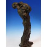 JANE HAMILTON (b. 1950). ARR. MOTHER AND CHILD. SIGNED BRONZE, H. 43cm.