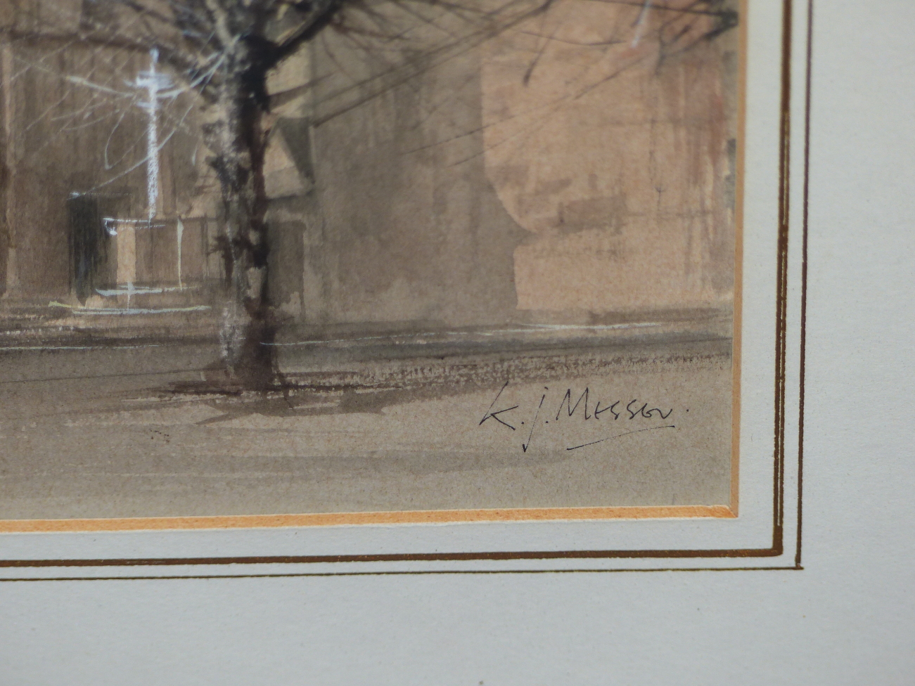 KEN MESSER (1931-2018). ARR. ABINGDON CHURCH. SIGNED, WATERCOLOUR. 21.5 x 14cms. - Image 2 of 6