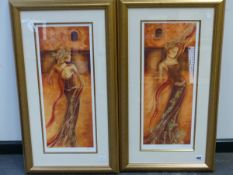 CONTEMPORARY SCHOOL. VENETIAN RHAPSODY #1 AND #2. PENCIL SIGNED LIMITED EDITION COLOUR PRINTS.