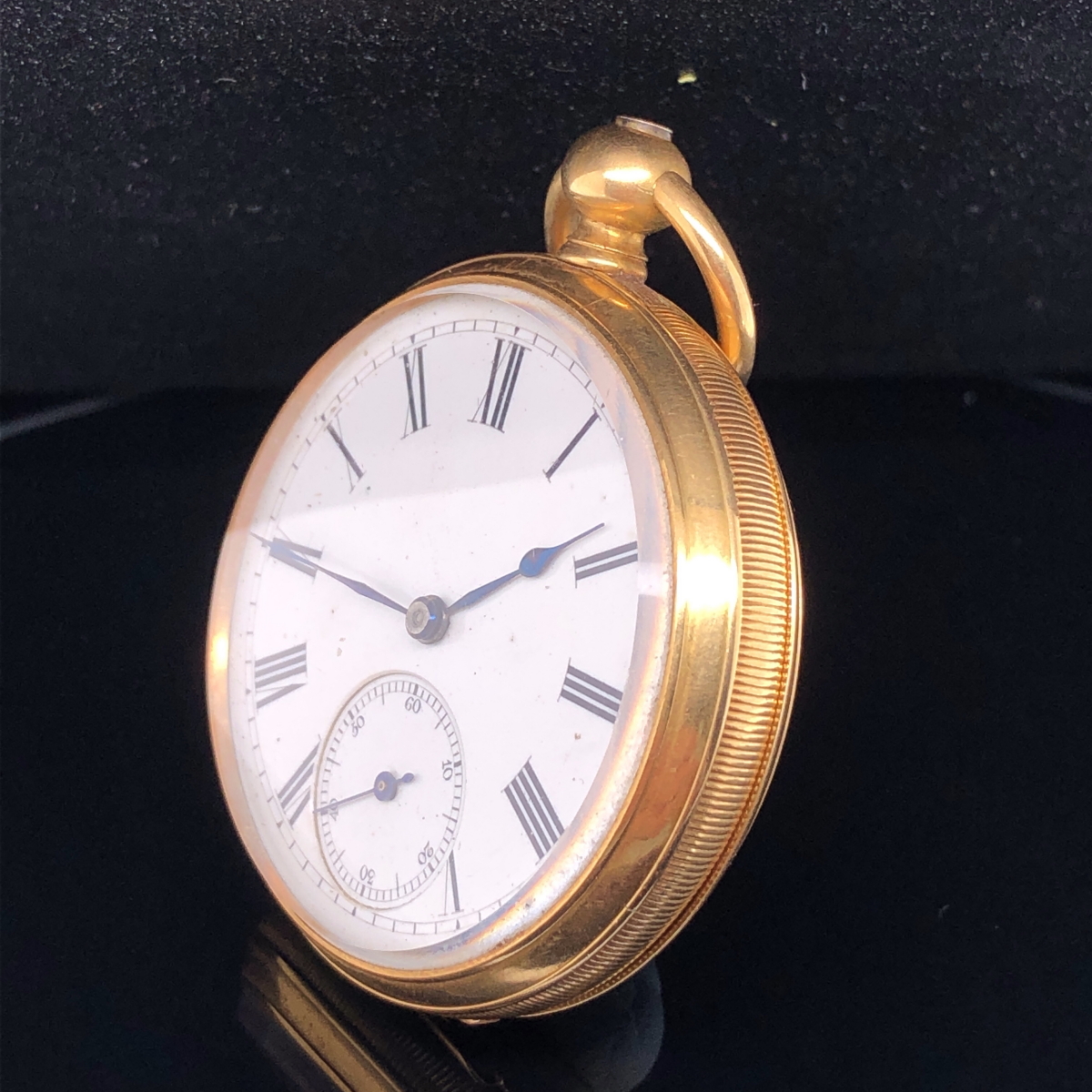 AN 18ct YELLOW GOLD OPEN FACE POCKET WATCH. CASE DIAMETER 42mm, GROSS WEIGHT 67.6grms. - Image 2 of 12