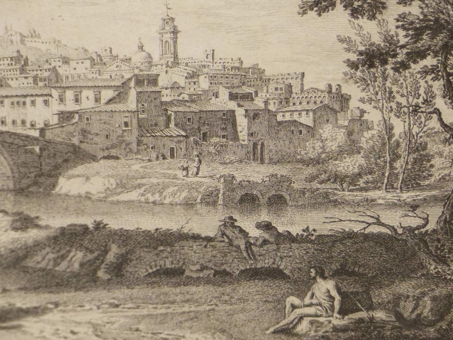 AFTER GUISEPPI ZOCCHI (1711-1767). A PAIR OF ANTIQUE ITALIAN LANDSCAPE PRINTS. 28 x 47cms (2). - Image 9 of 15