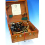 AN HEZZANITH ENDLESS SCREW Co. SEXTANT IN A MAHOGANY CASE LABELLED INSIDE THE LID FOR 1928, THE