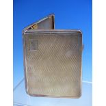 A HALLMARKED SILVER PRESENTATION CIGARETTE CASE, FOR JOSEPH GLOSTER LTD, ENGRAVED SERGEANT W.G.