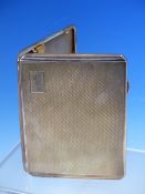 A HALLMARKED SILVER PRESENTATION CIGARETTE CASE, FOR JOSEPH GLOSTER LTD, ENGRAVED SERGEANT W.G.