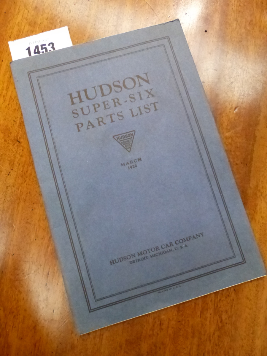 A HUDSON SUPERSIX PARTS LIST, AND ESSEX SIX CYL. INSTRUCTION BOOK, A HUDSON AND ESSEX PRICES FOR - Image 15 of 16