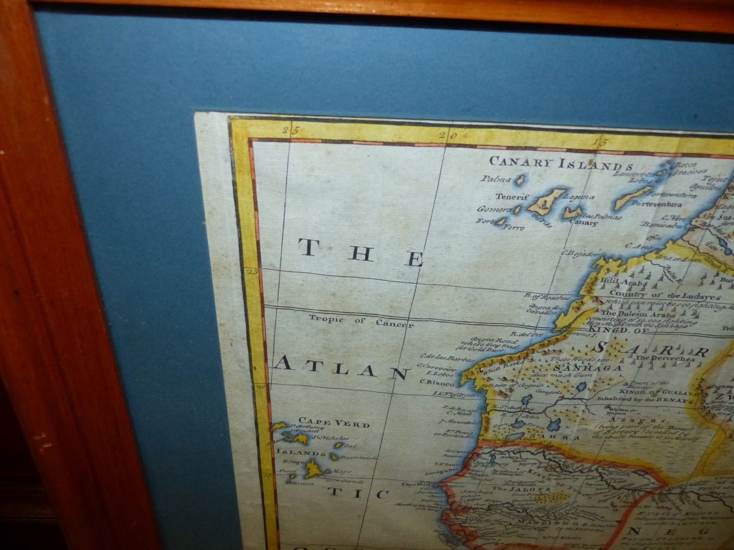 AFTER EMANUEL BOWEN. AN ANTIQUE HAND COLOURED FOLIO MAP OF AFRICAS GOLD COAST. 35 x 44cms. - Image 5 of 6