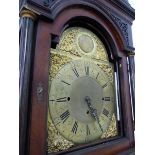 A MAHOGANY LONG CASED CLOCK WITH A THREE TRAIN MOVEMENT BY WILLIAM GILL OF MAIDSTONE CHIMING ON