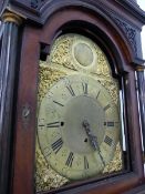 A MAHOGANY LONG CASED CLOCK WITH A THREE TRAIN MOVEMENT BY WILLIAM GILL OF MAIDSTONE CHIMING ON