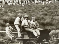 TWO PHOTOGRAPHS OF PATRICK KELLY REFEREEING H.R.H. PRINCE PHILIP, TATTON PARK, 1982 (2).