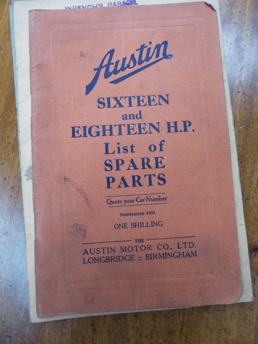 A HUDSON SUPERSIX PARTS LIST, AND ESSEX SIX CYL. INSTRUCTION BOOK, A HUDSON AND ESSEX PRICES FOR - Image 11 of 16