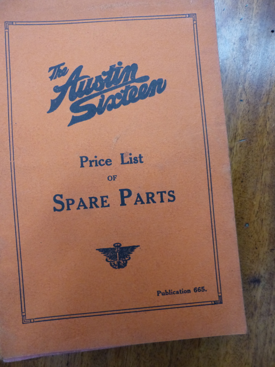 A HUDSON SUPERSIX PARTS LIST, AND ESSEX SIX CYL. INSTRUCTION BOOK, A HUDSON AND ESSEX PRICES FOR - Image 9 of 16