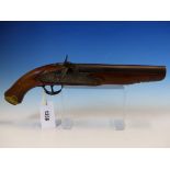 A VICTORIAN ENFIELD PATTERN PERCUSSION PISTOL .577 CALIBRE. THE LOCK WITH CROWNED TOWER PROOF