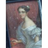A GROUP OF FIVE ANTIQUE MINIATURE PORTRAITS, VARIOUS SUBJECTS INCLUDING SHAKESPEARE, NAPOLOEON AND