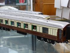 UNKNOWN. A RAKE OF FIVE GAUGE 1 PULLMAN COACHES WITH NAMED LIVERY (5).