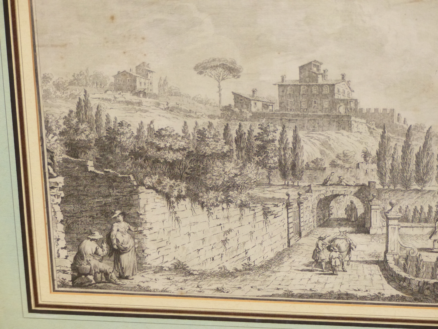 AFTER GUISEPPI ZOCCHI (1711-1767). A PAIR OF ANTIQUE ITALIAN LANDSCAPE PRINTS. 28 x 47cms (2). - Image 4 of 15