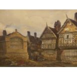 J.T. DODD (19th.C. ENGLISH SCHOOL). LEVER HALL, BOLTON. WATERCOLOUR, SIGNED. 30 x 45cms.